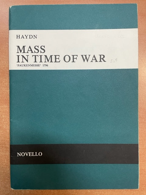 Joseph Haydn Mass in Time of War - Missa In Tempore Belli - Hob 22-9 pour choeur et piano