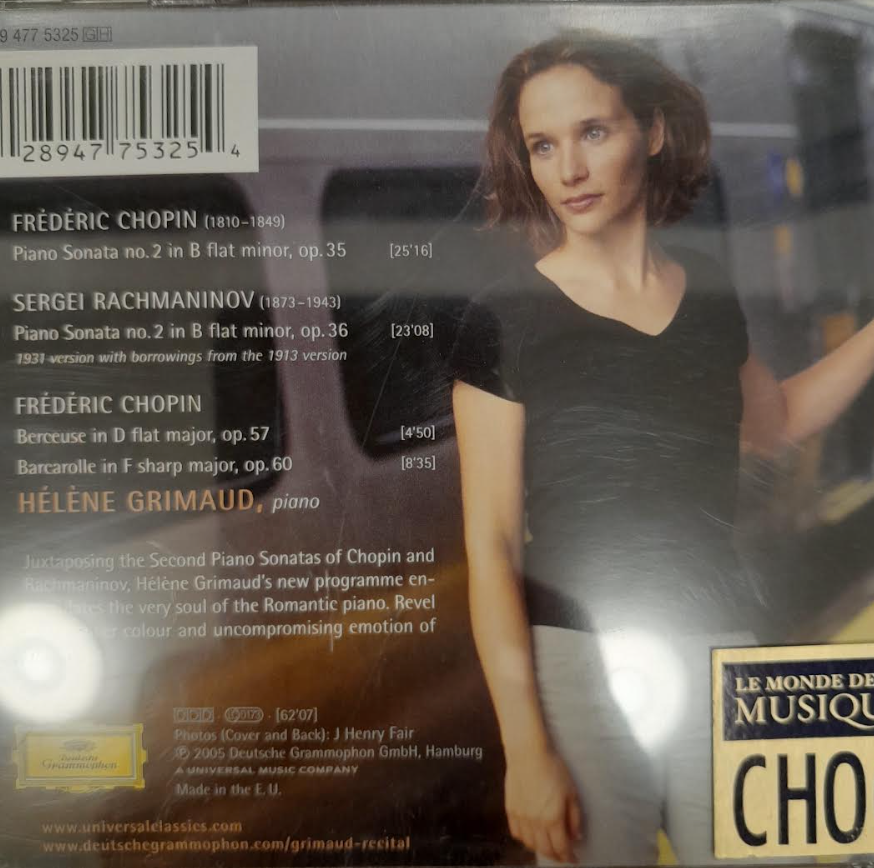 CD de Chopin, Rachmaninoff Hélène Grimaud)- 3000 partitions, livres et vinyles d'occasion  en vente sur notre site internet gastonmusicclub.fr Gaston Music Store