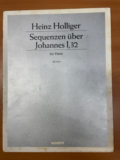 Heinz Holliger Sequenzen Uber Johannes I, 32 pour harpe-3000 partitions, livres et vinyles d'occasion en vente sur notre site internet gastonmusicclub.fr Gaston Music Store