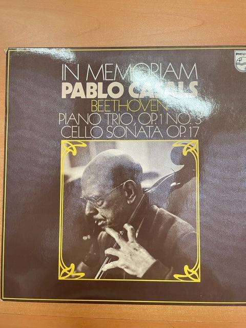 Vinyle in memoriam Pablo Casals Beethoven Piano Trio Opus 1 No. 3, Cello Sonata Opus 17 -3000 partitions, livres et vinyles d'occasion en vente sur notre site internet gastonmusicclub.fr Gaston Music Store