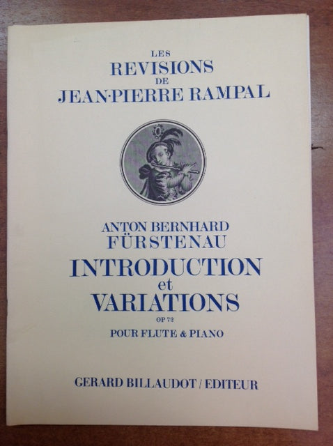 Anton Bernhard Fürstenau Introduction et Variations opus 72 partition pour flute et piano