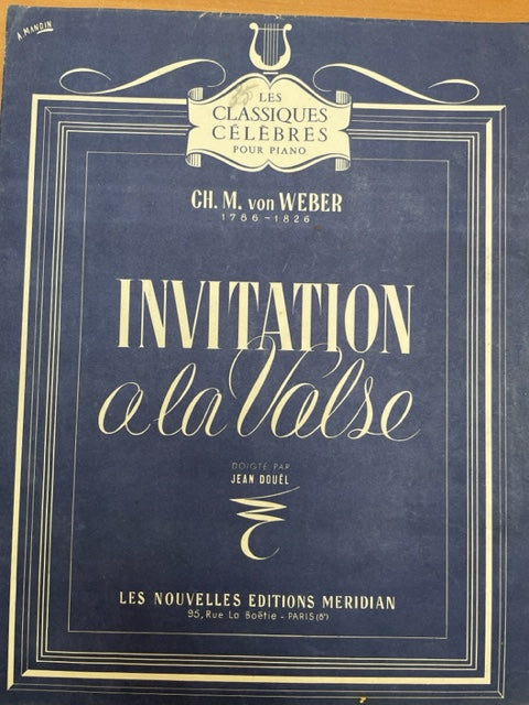 Weber C.M. (von) Invitation à la valse partition piano