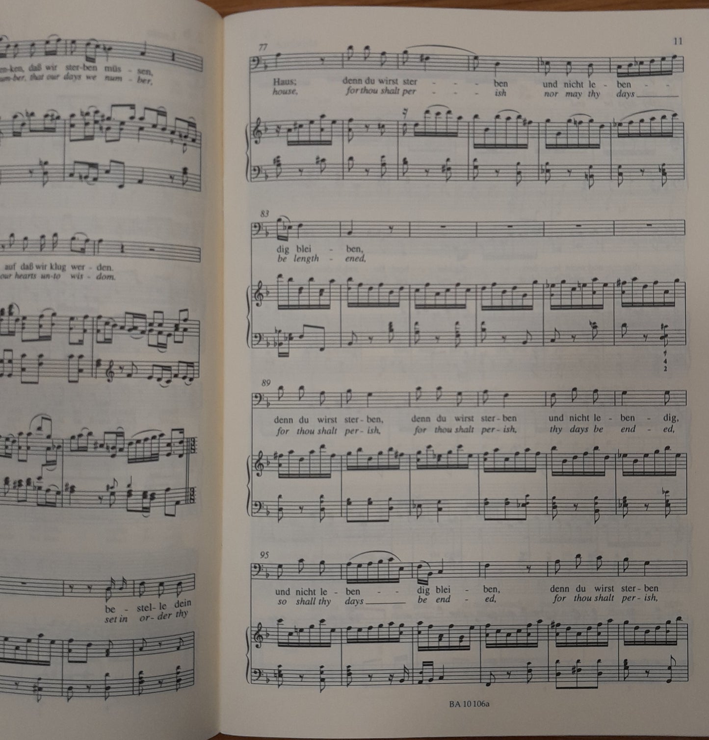 J.S Bach Cantate 106 Gottes Zeit Ist Die Allerbeste Zeit BWV 106 partition pour choeur et piano