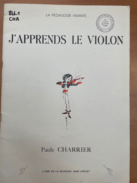 Paule Charrier J'apprends le violon-3000 partitions, livres et vinyles d'occasion en vente sur notre site internet gastonmusicclub.fr Gaston Music Store