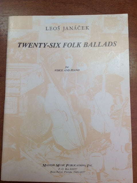 Leos Janácek 26 folk ballads - texte tchèque partition chant et piano