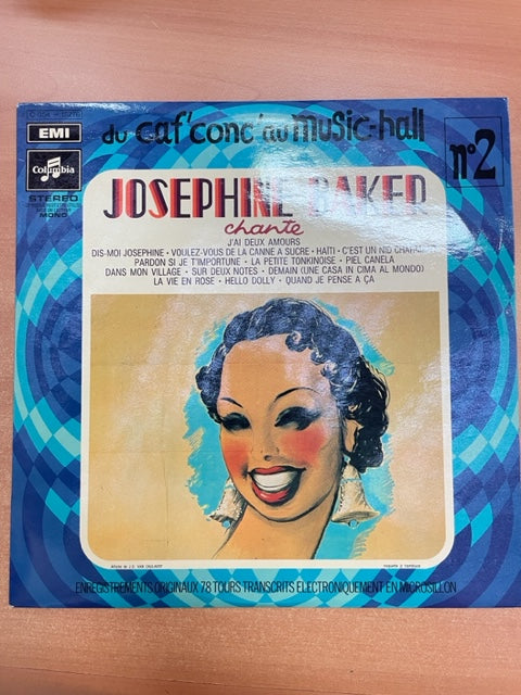 Vinyle Joséphine Baker chante numéro 2- 3000 partitions, livres et vinyles d'occasion  en vente sur notre site internet gastonmusicclub.fr Gaston Music Store