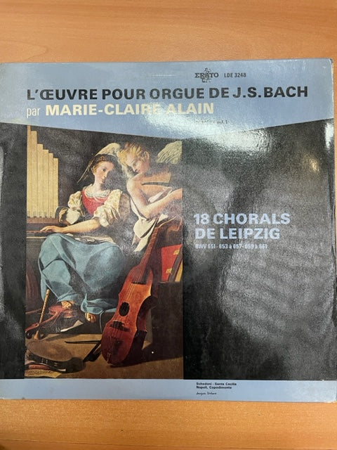 Vinyle J.S Bach L'oeuvre pour orgue de JS Bach tome IX volume 1: 18 chorals de Leipzig