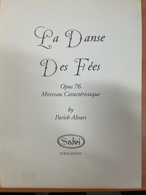 Parish Alvars La danse des Fées opus 76 partition pour harpe-3000 partitions, livres et vinyles d'occasion en vente sur notre site internet gastonmusicclub.fr Gaston Music Store