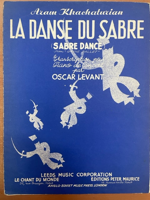 Aram Khachaturian La danse du sabre partition piano - 3000 partitions, livres et vinyles d'occasion  en vente sur notre site internet gastonmusicclub.fr Gaston Music Store