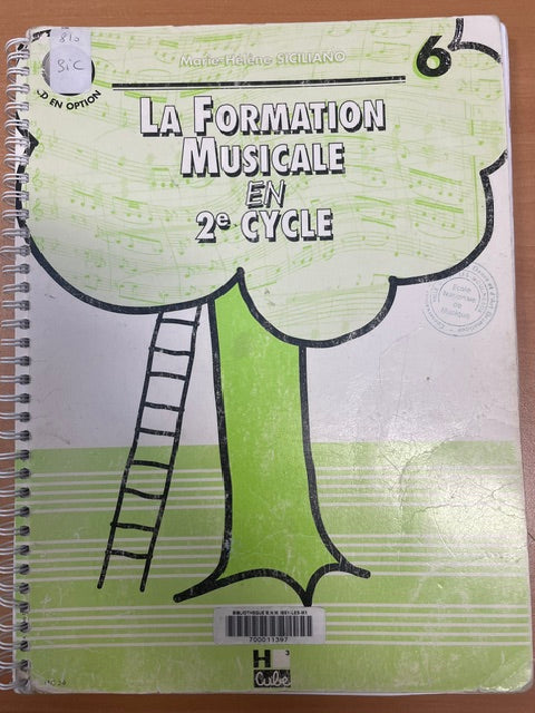La formation musicale en 2e cycle volume 6 Marie-Hélène Siciliano