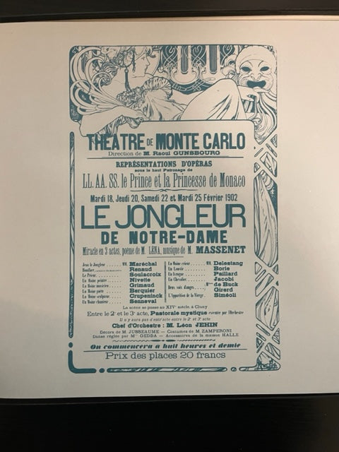 Vinyle Jules Massenet Le jongleur de Notre-Dame en 3 actes direction Roger Boutry