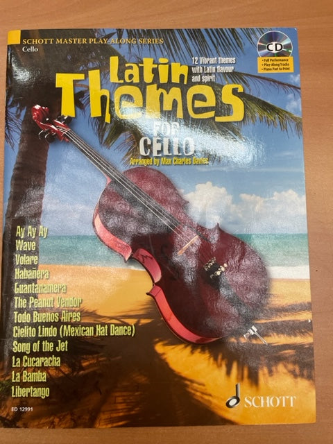 Latin themes for cello : 12 standards - Pas de CD inclus