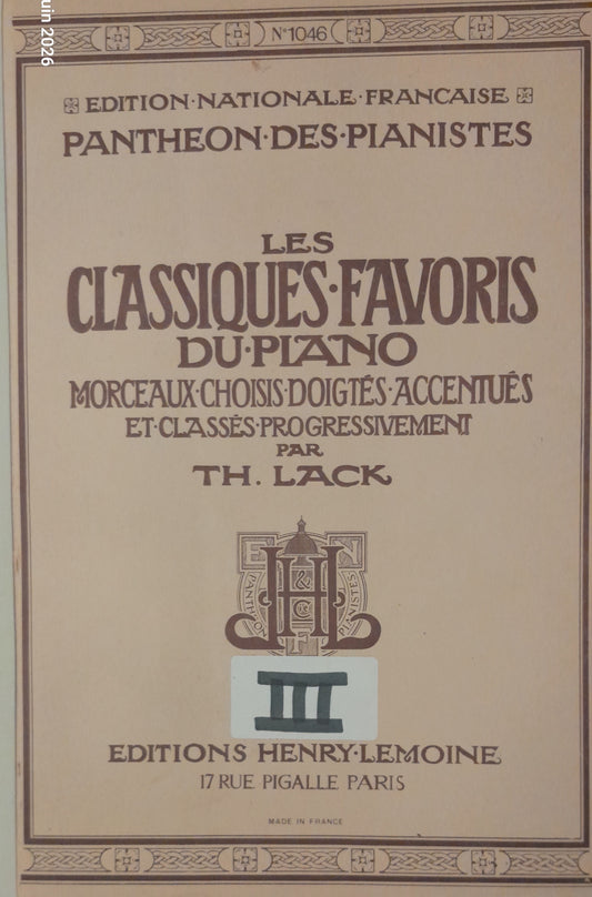Les classiques favoris du piano - morceaux choisis volume 3 - CD inclus