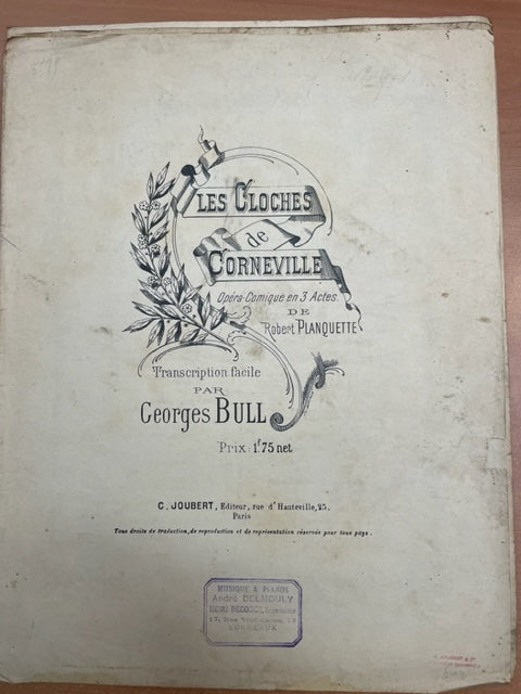 Bizet extraits de "Carmen" et "les Cloches de Corneville" transcription facile pour chant et piano - 3000 partitions, livres et vinyles d'occasion  en vente sur notre site internet gastonmusicclub.fr Gaston Music Store