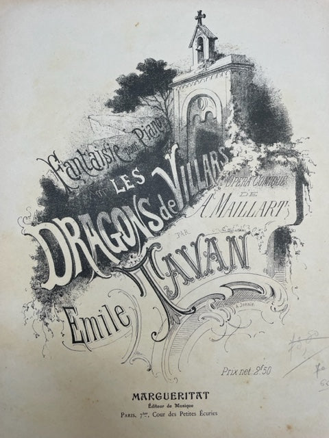 André Maillart Les dragons de Villars, extrait Fantaisie partition piano-3000 partitions, livres et vinyles d'occasion  en vente sur notre site internet gastonmusicclub.fr Gaston Music Store