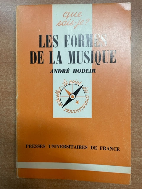 Les formes de la musique livre de André Hodeir