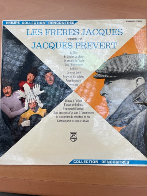 Vinyle Les Frères Jacques chantent Jacques Prévert - 3000 partitions, livres et vinyles d'occasion  en vente sur notre site internet gastonmusicclub.fr Gaston Music Store