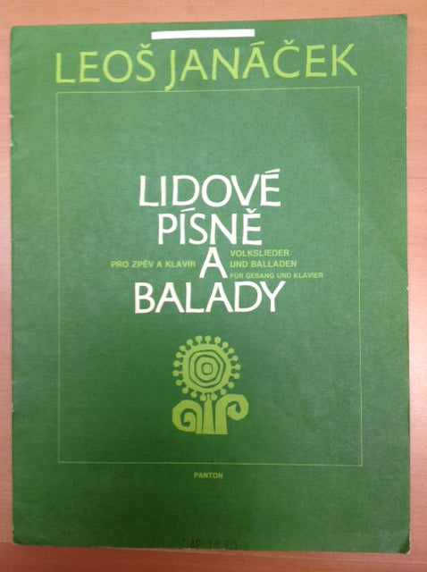 Leos Janacek Lidové Pisne a Balady Volkslieder und Balladen pour voix et piano