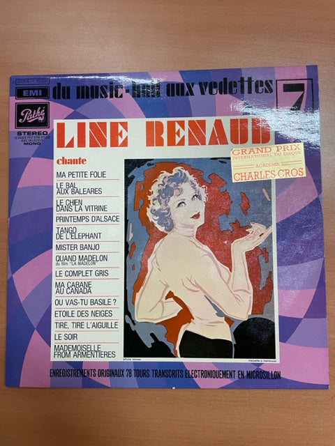 Vinyle Line Renaud collection "Du Music-Hall aux vedettes" n°7- 3000 partitions, livres et vinyles d'occasion en vente sur notre site internet gastonmusicclub.fr Gaston Music Store