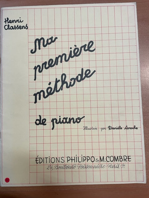 Henri Classens Ma première méthode de piano