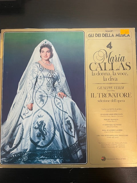 Vinyle Giuseppe Verdi Maria Callas Il Trovatore - selezione dell'opera -3000 partitions, livres et vinyles d'occasion en vente sur notre site internet gastonmusicclub.fr Gaston Music Store