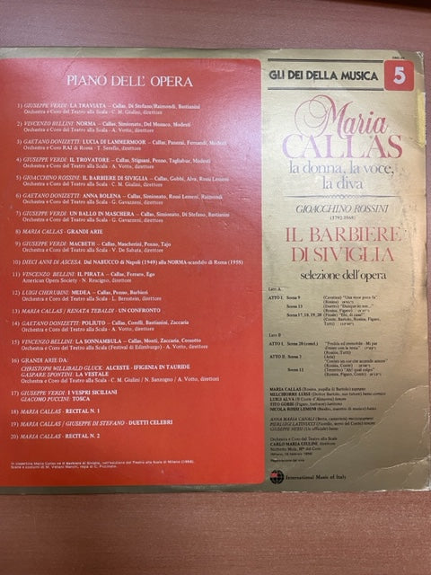 Vinyle Gioacchino Rossini extraits du Barbier de Séville Maria Callas