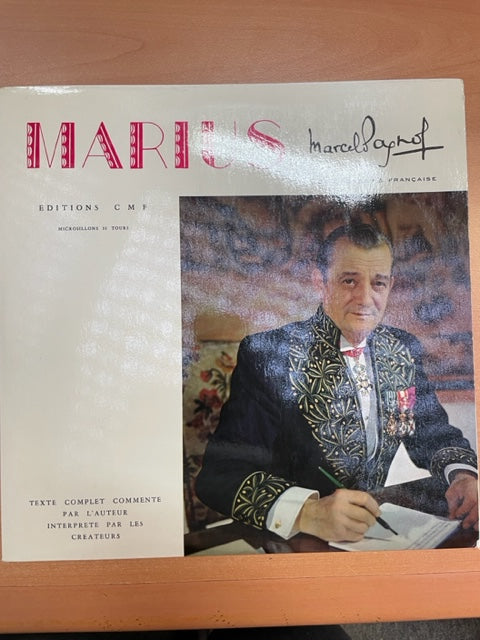 Vinyle Marcel Pagnol Marius, texte complet de la pièce, interprété par les créateurs-3000 partitions, livres et vinyles d'occasion en vente sur notre site internet gastonmusicclub.fr Gaston Music Store