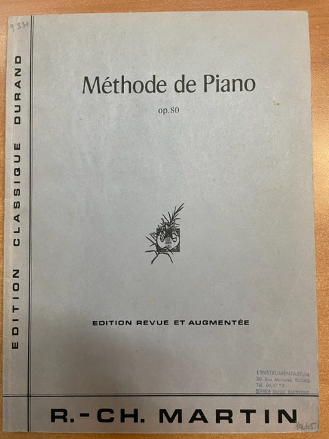 Martin René-Charles Méthode de piano opus 80