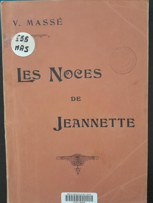 Victor Massé Les Noces de Jeannette, opéra-comique en 1 acte réduction piano voix-3000 partitions, livres et vinyles d'occasion en vente sur notre site internet gastonmusicclub.fr Gaston Music Store