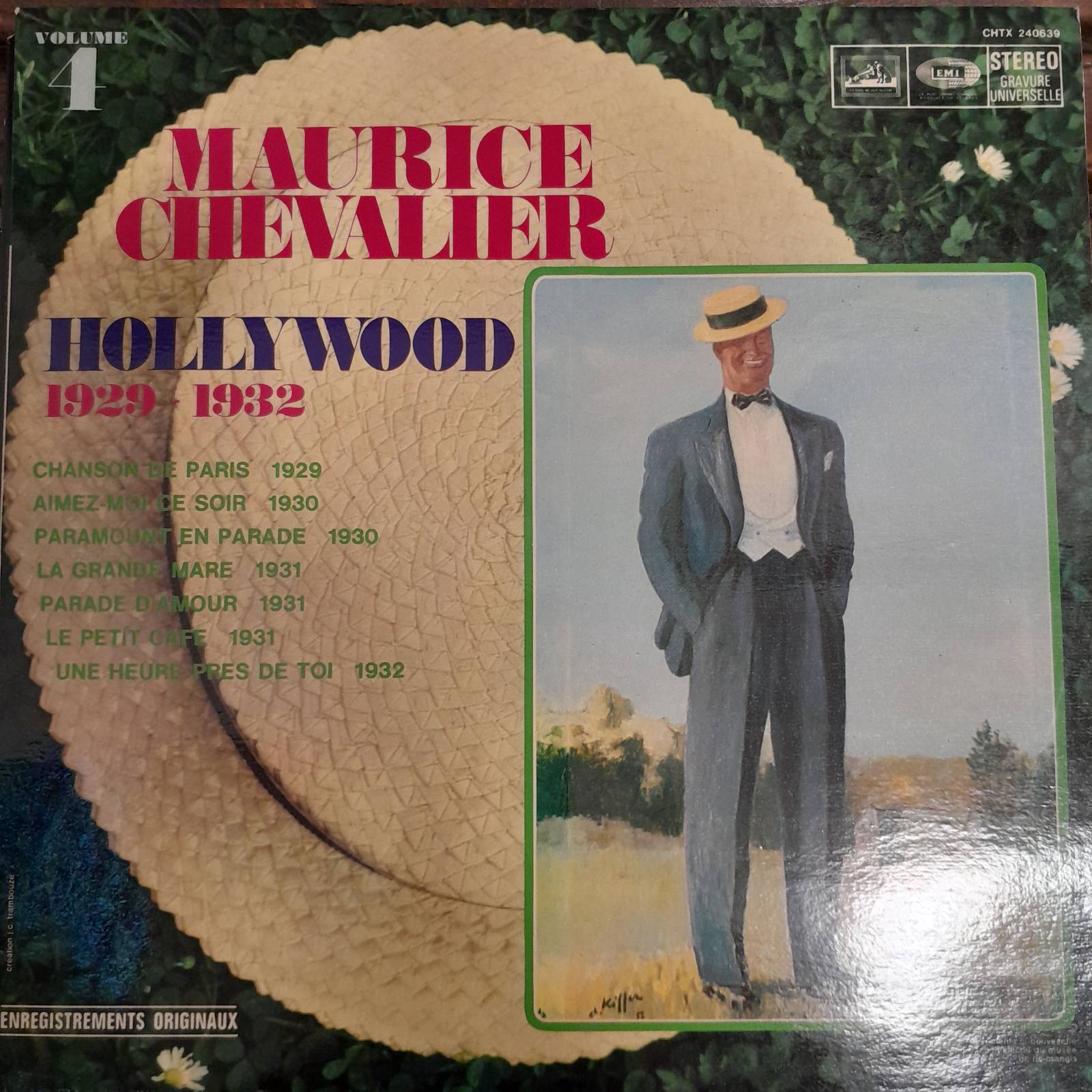 Vinyle Maurice Chevalier vol 4: Hollywood 1929-1932- 3000 partitions, livres et vinyles d'occasion  en vente sur notre site internet gastonmusicclub.fr Gaston Music Store