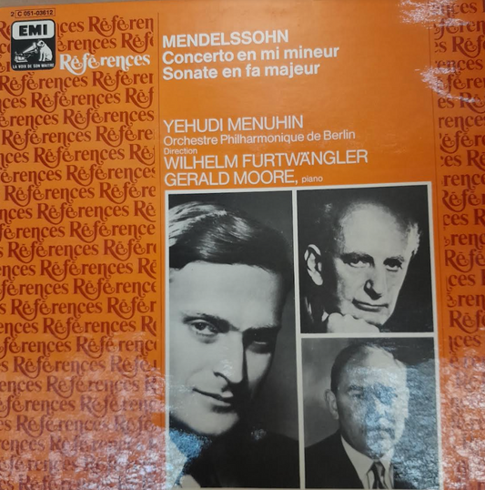 Vinyle Yehudi Menuhin Mendelssohn Concerto en mi mineur - Sonate en fa majeur- 3000 partitions, livres et vinyles d'occasion en vente sur notre site internet gastonmusicclub.fr Gaston Music Store