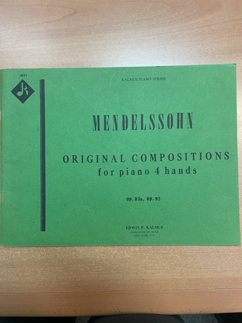 Mendelssohn Original compositions for piano 4 hands