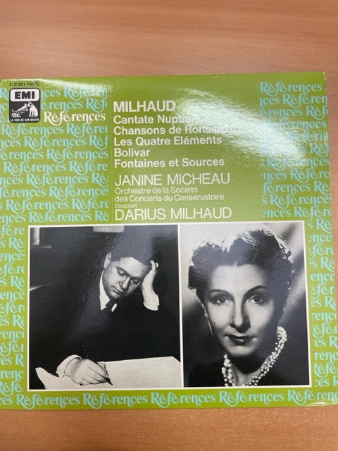 Vinyle Darius Milhaud Cantate Nuptiale - Chansons de Ronsard