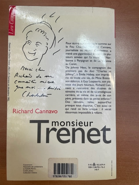 Monsieur Trenet, livre Richard Cannavo