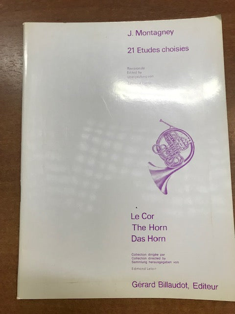 Jean Montagney 21 études choisies pour cor