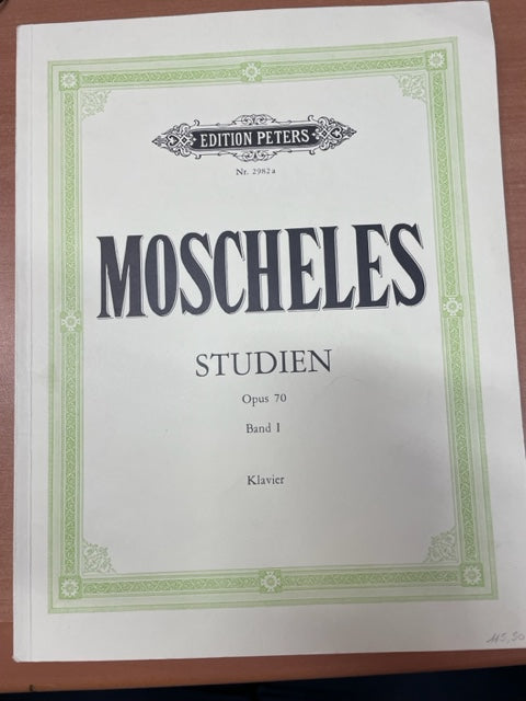 Moscheles Studien Opus 70 volume 1 pour piano