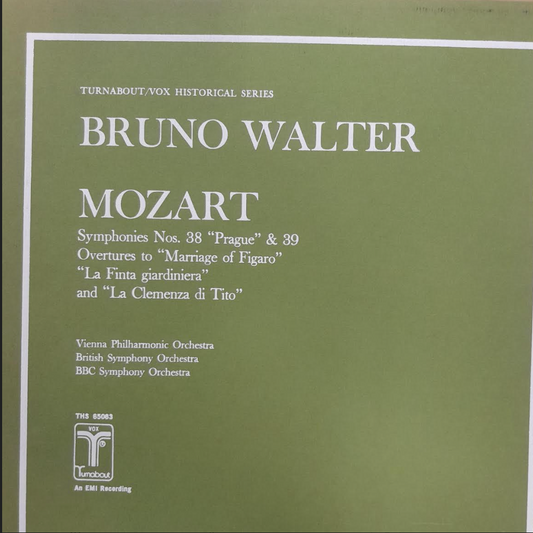 Vinyle Bruno Walter Mozart Symphonies n° 38 & 39 - Ouvertures des "Noces de Figaro" -3000 partitions, livres et vinyles d'occasion en vente sur notre site internet gastonmusicclub.fr Gaston Music Store