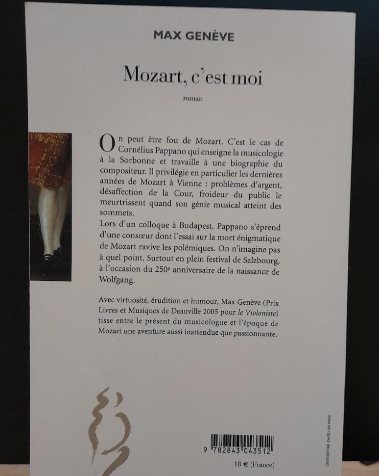 Mozart, c'est moi - roman de Genève Max