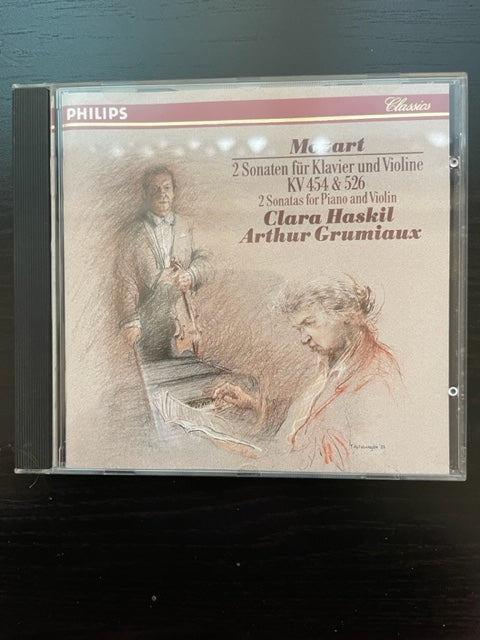 CD Mozart 2 Sonatas for violin and piano KV 454 et 526 Clara Haskil