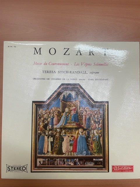 Vinyle Mozart Messe du Couronnement - Les vêpres solennelles