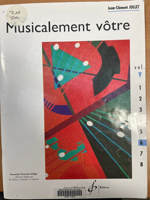 Musicalement vôtre - Volume 6 Jean Clément Jollet