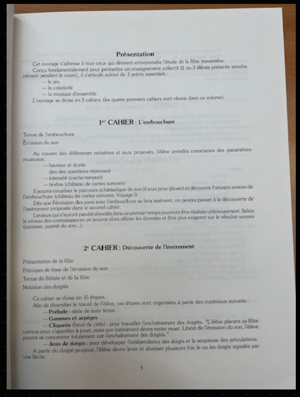Nicolas Brochot Les cahiers de la flûte : méthode élémentaire pour la flûte