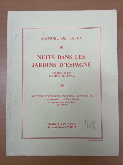 Manuel De Falla Nuits dans les jardins d'Espagne conducteur