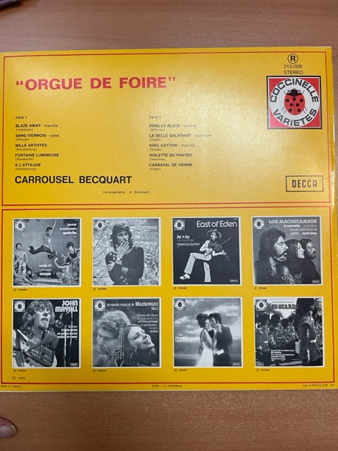 Vinyle Carrousel Becquart Orgue de foire