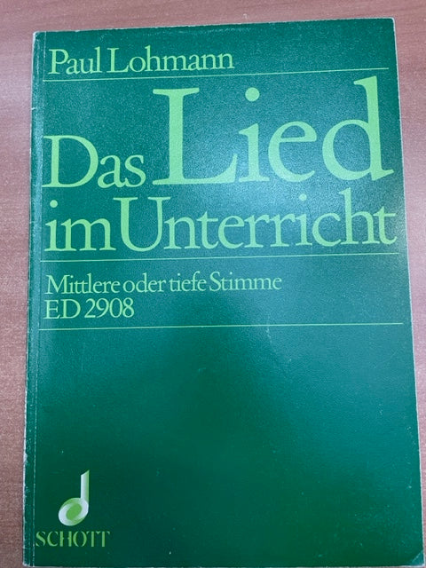 Paul Lohmann Das Lied im Unterricht pour chant et piano- 3000 partitions, livres et vinyles d'occasion  en vente sur notre site internet gastonmusicclub.fr Gaston Music Store