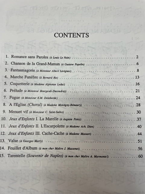 Gabriel Pierné Fifteen pieces for solo piano opus 3- 3000 partitions, livres et vinyles d'occasion  en vente sur notre site internet gastonmusicclub.fr Gaston Music Store