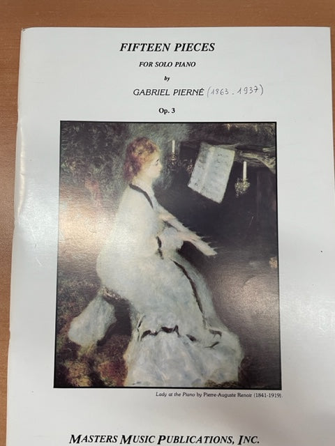 Gabriel Pierné Fifteen pieces for solo piano opus 3- 3000 partitions, livres et vinyles d'occasion  en vente sur notre site internet gastonmusicclub.fr Gaston Music Store