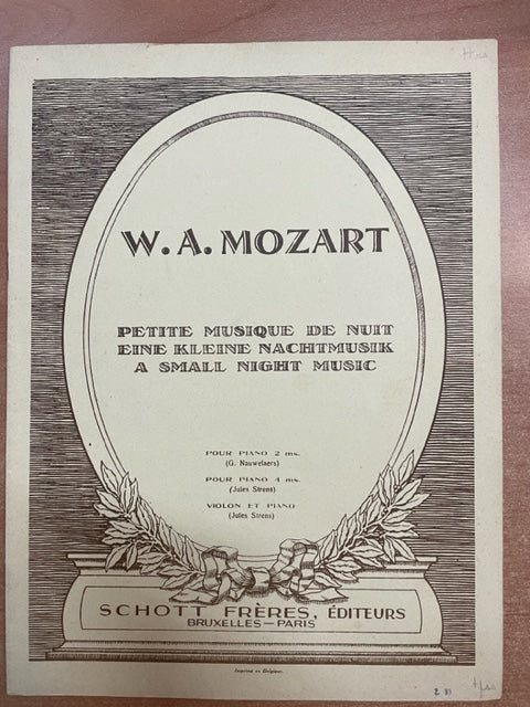 Mozart Petite musique de nuit pour piano