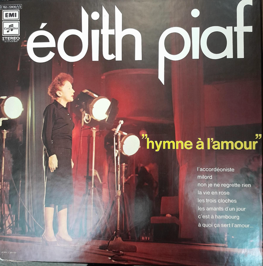 Coffret Vinyle 3 disques + 1 livret Edith Piaf Hymne à l'amour-3000 partitions, livres et vinyles d'occasion en vente sur notre site internet gastonmusicclub.fr Gaston Music Store