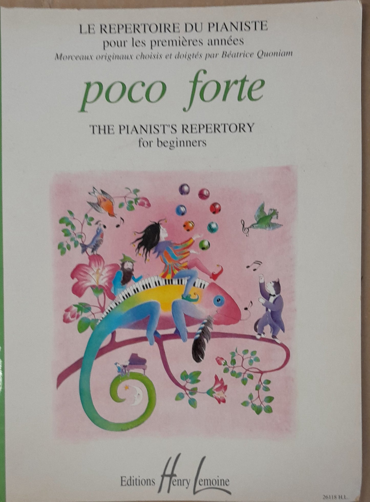 Poco forte : Le répertoire du pianiste pour les premières années de Béatrice Quoniam